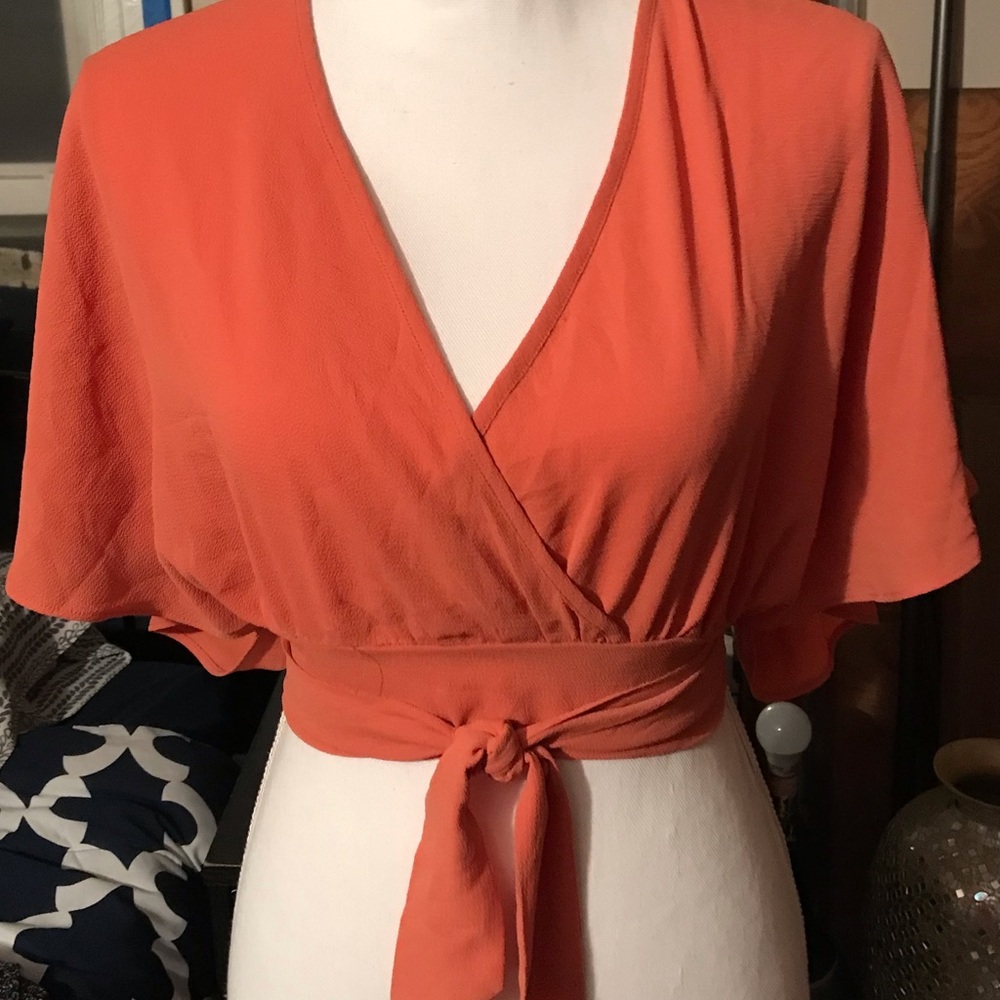 Soft Peachy color , covers everything, worn once